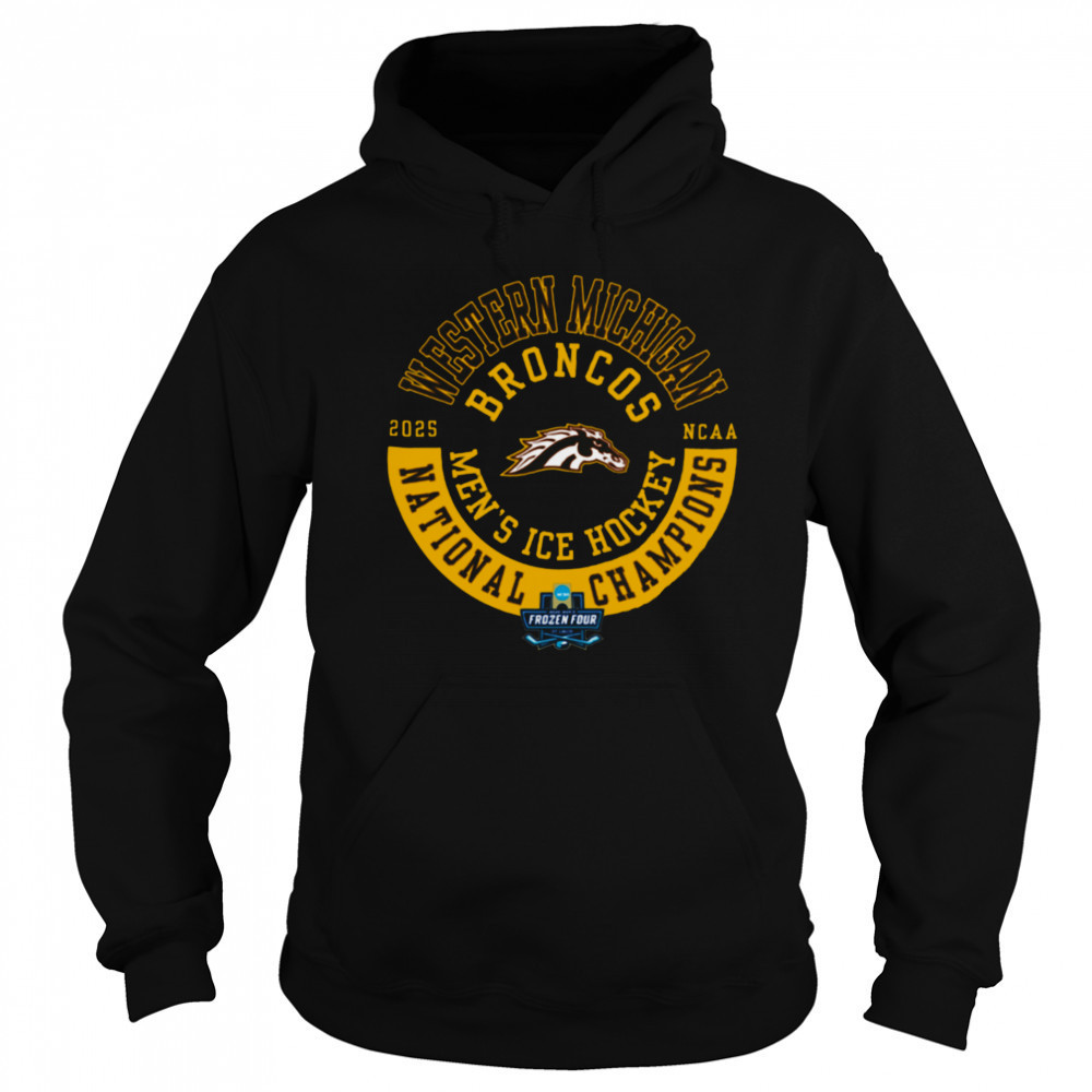 Western Michigan Broncos 2025 National Champions Jersey Circle Short Sleeve T Shirt Sweatshirt