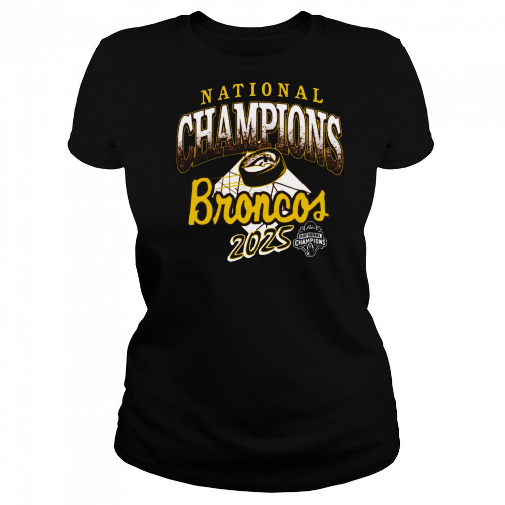 Western Michigan Broncos Brown 2025 National Men’s Hockey Champions T Shirt Women's T-shirt