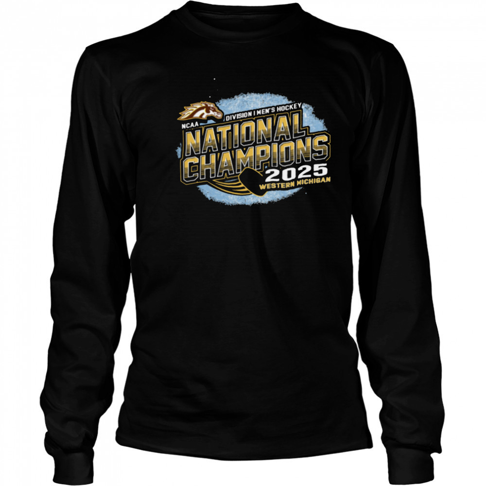 Western Michigan Broncos Men’s Hockey 2025 Ncaa National Champions ’47 Franklin T Shirt Long Sleeved