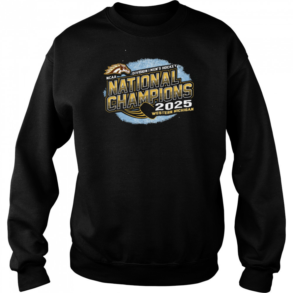 Western Michigan Broncos Men’s Hockey 2025 Ncaa National Champions ’47 Franklin T Shirt Hoodie