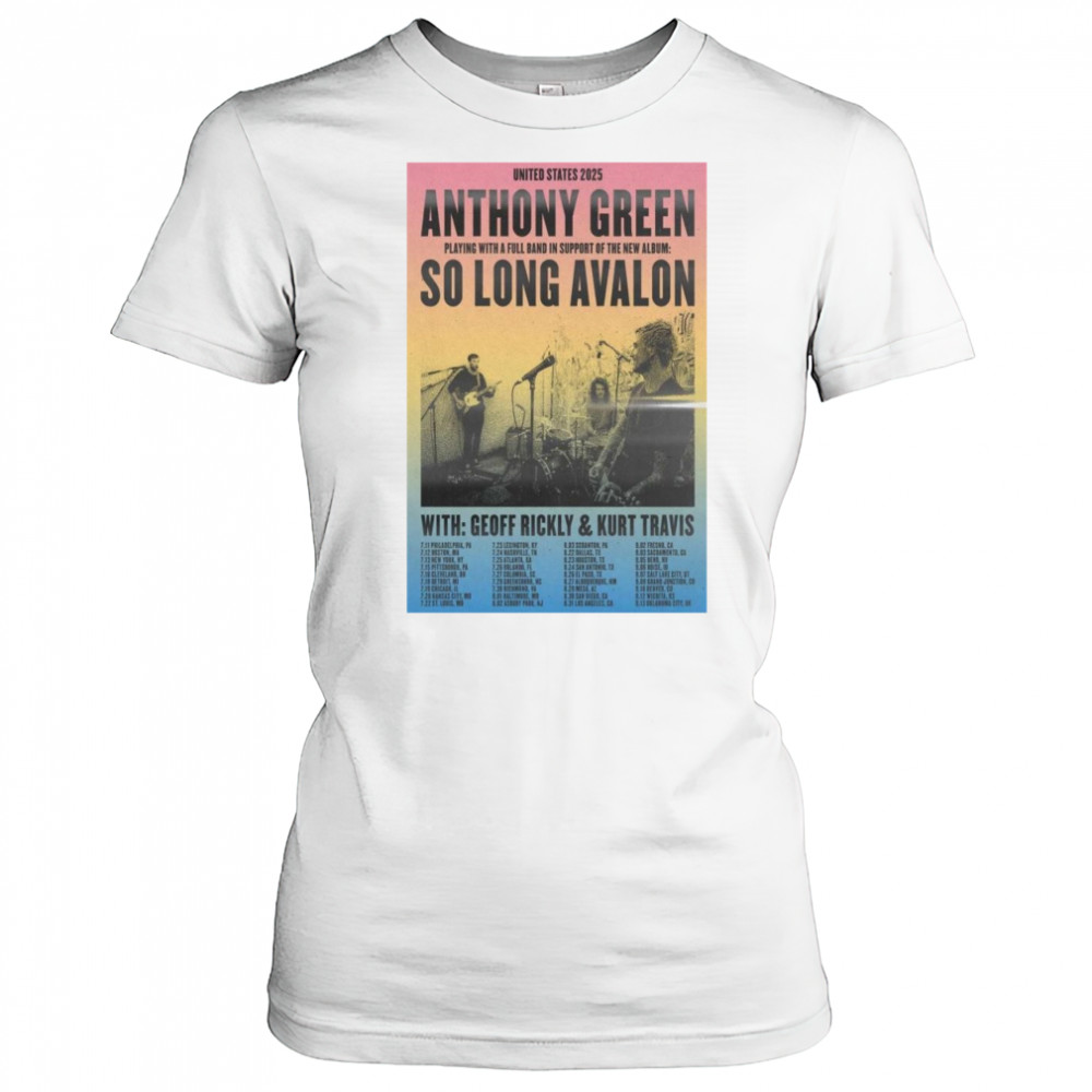 Anthony Green & So Long Avalon Tour July 2025 Shirt Women's T-shirt