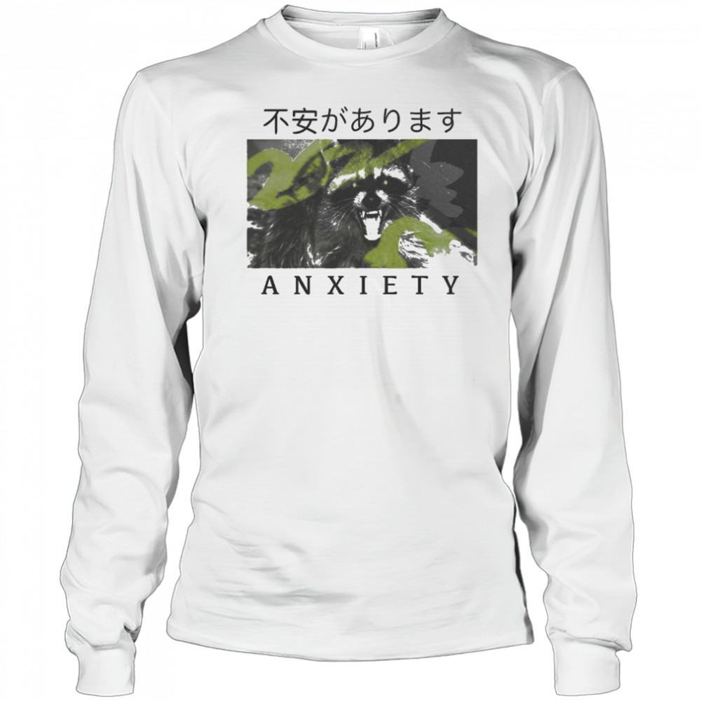 Anxiety Raccoon T-shirt Long Sleeved