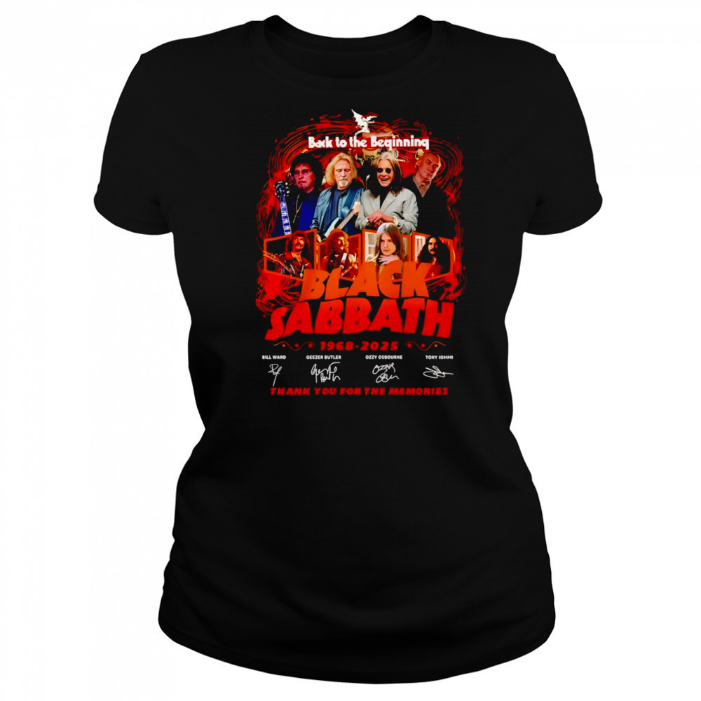 Back to the beginning Black Sabbath 1968 2025 thank you for the memories shirt Women's T-shirt