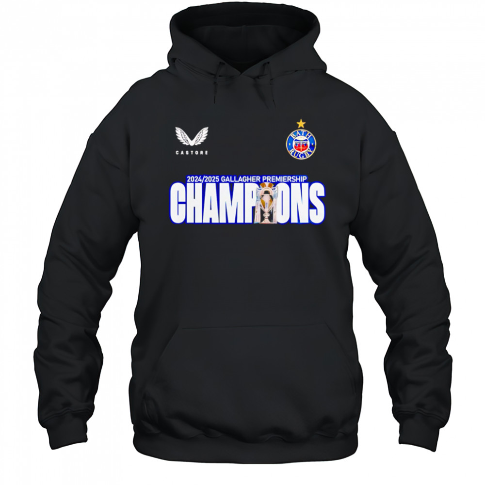 Bath Rugby Premiership Champions 2025 Treble Winners shirt Hoodie