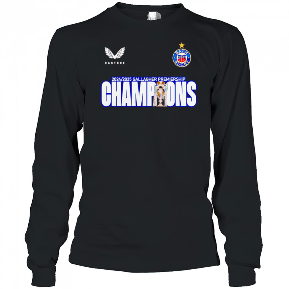 Bath Rugby Premiership Champions 2025 Treble Winners shirt Long Sleeved