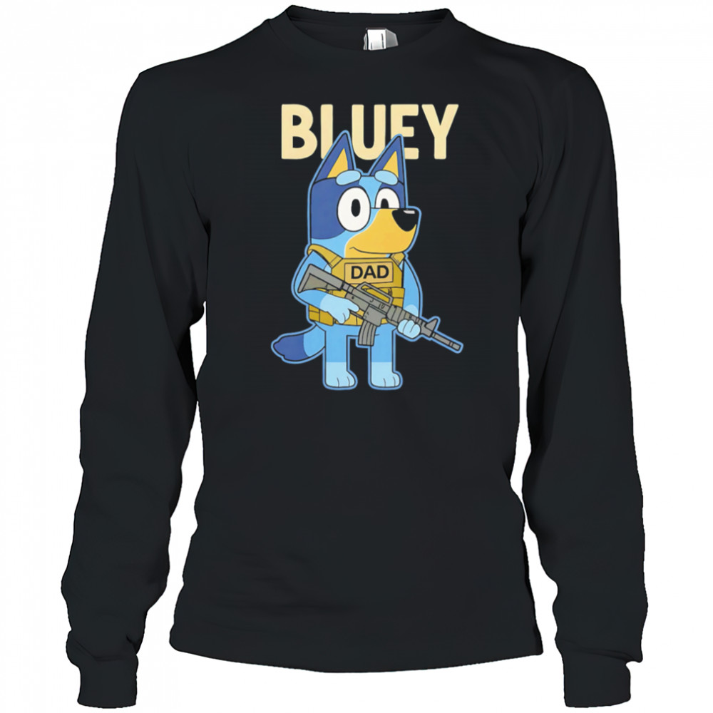 Bluey Military Tactical Dad shirt Long Sleeved