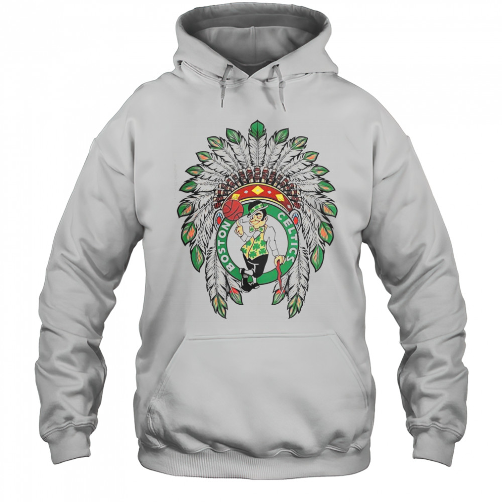 Boston Celtics Native American Logo T-Shirt Hoodie