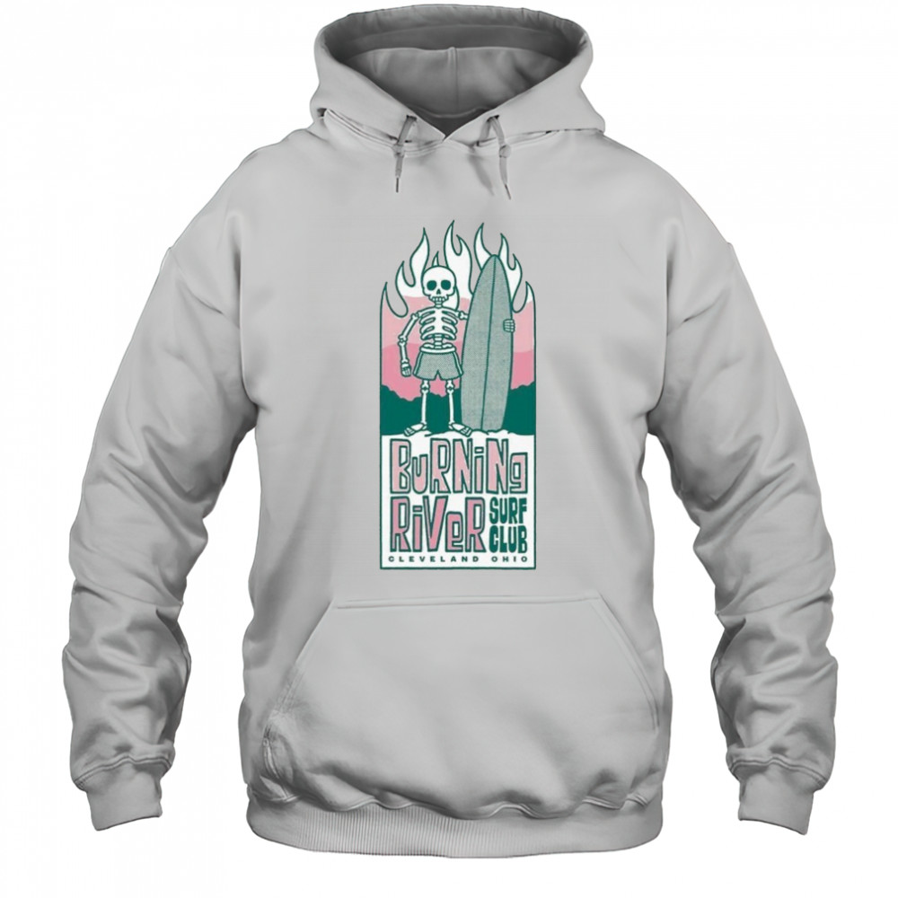 Burning River Surf Club Skeleton T-shirt Hoodie