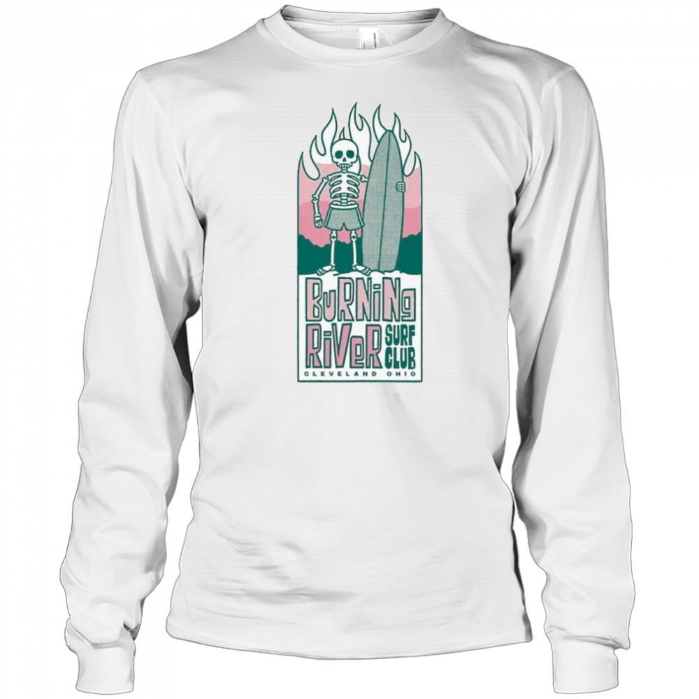 Burning River Surf Club Skeleton T-shirt Long Sleeved
