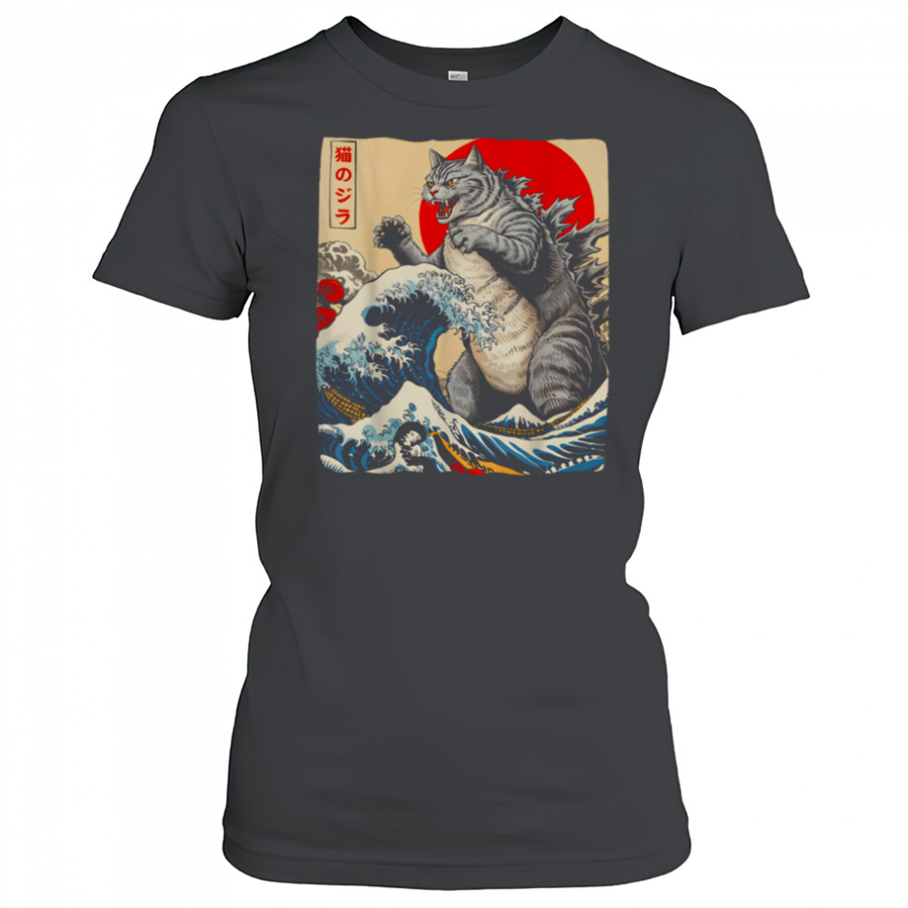 Catzilla Cat Japanese Art Funny Cat Gifts For Men Women Kids T Shirt Women's T-shirt