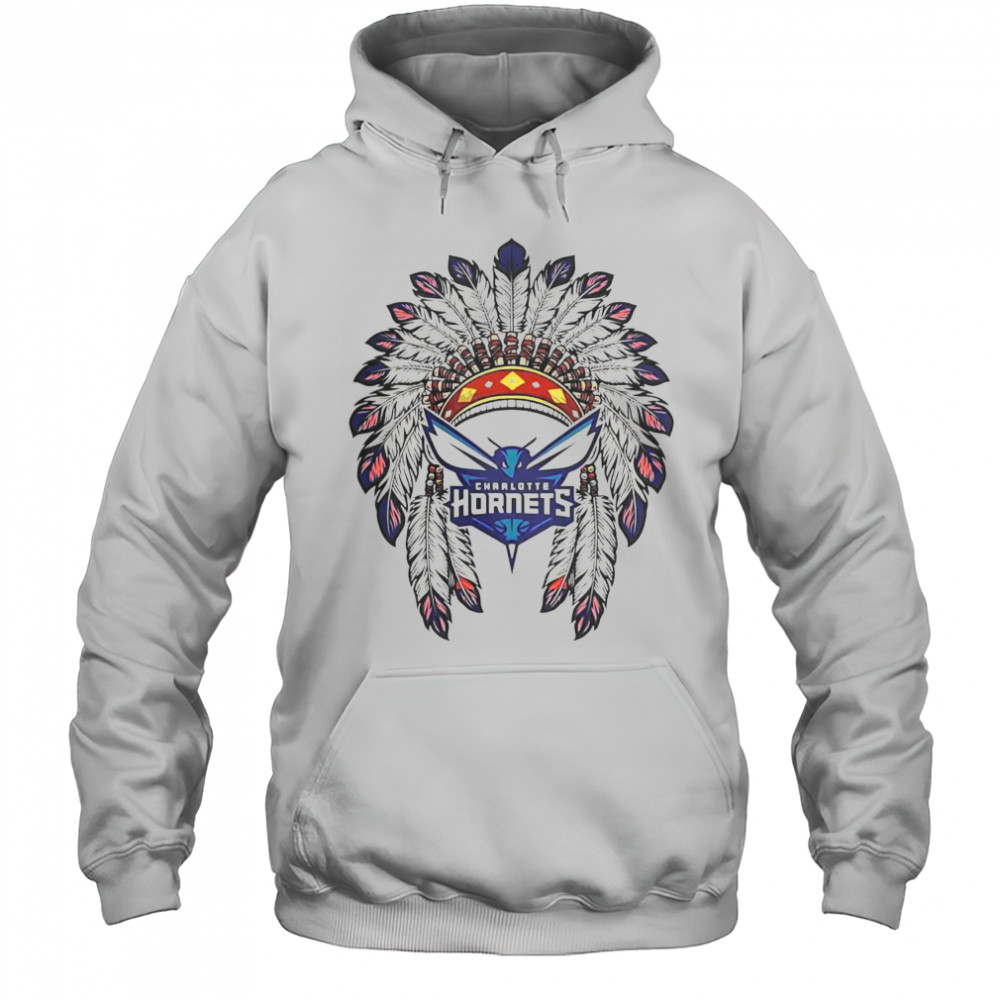 Charlotte Hornets Native American Logo T-Shirt Hoodie