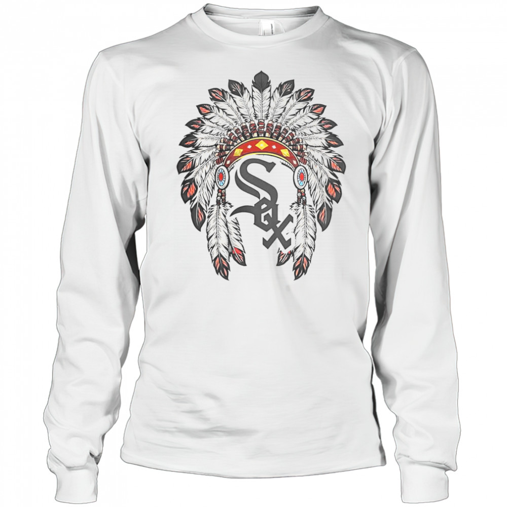 Chicago White Sox Native American Logo T-Shirt Long Sleeved
