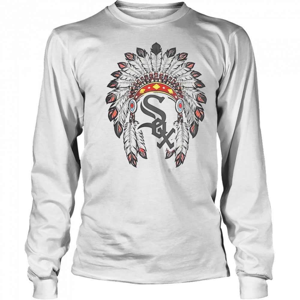 Chicago White Sox Native American Logo T-Shirt Long Sleeved