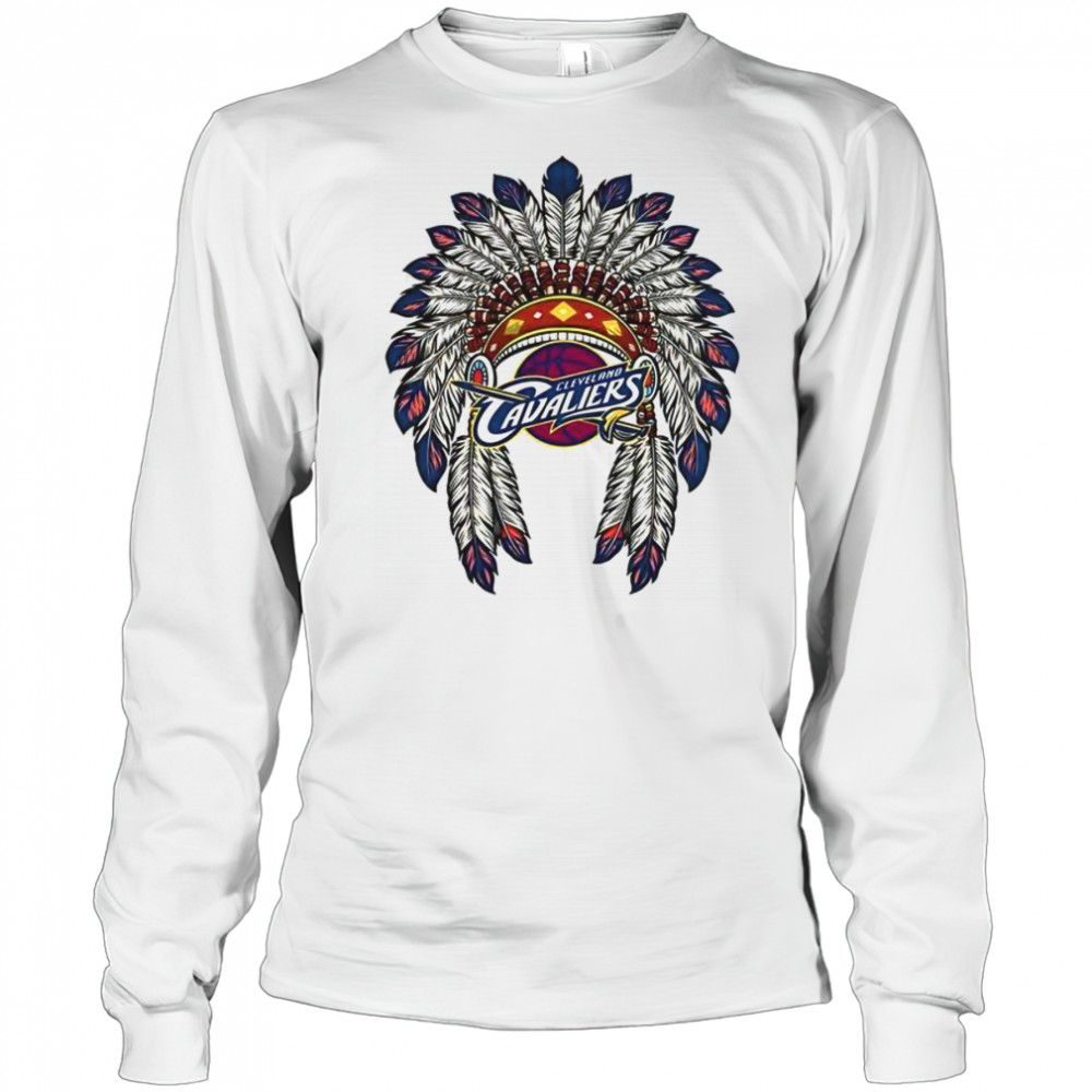 Cleveland Cavaliers Native American Logo T-Shirt Long Sleeved