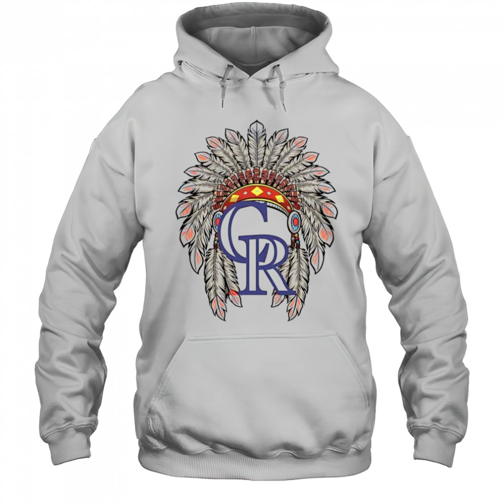 Colorado Rockies Native American Logo T-Shirt Hoodie