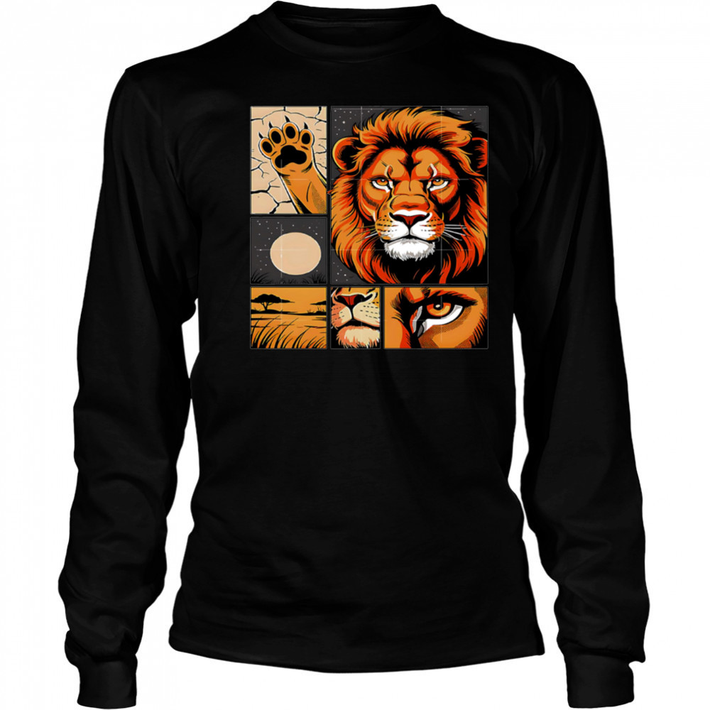 Comic Strips Art Lion shirt Long Sleeved