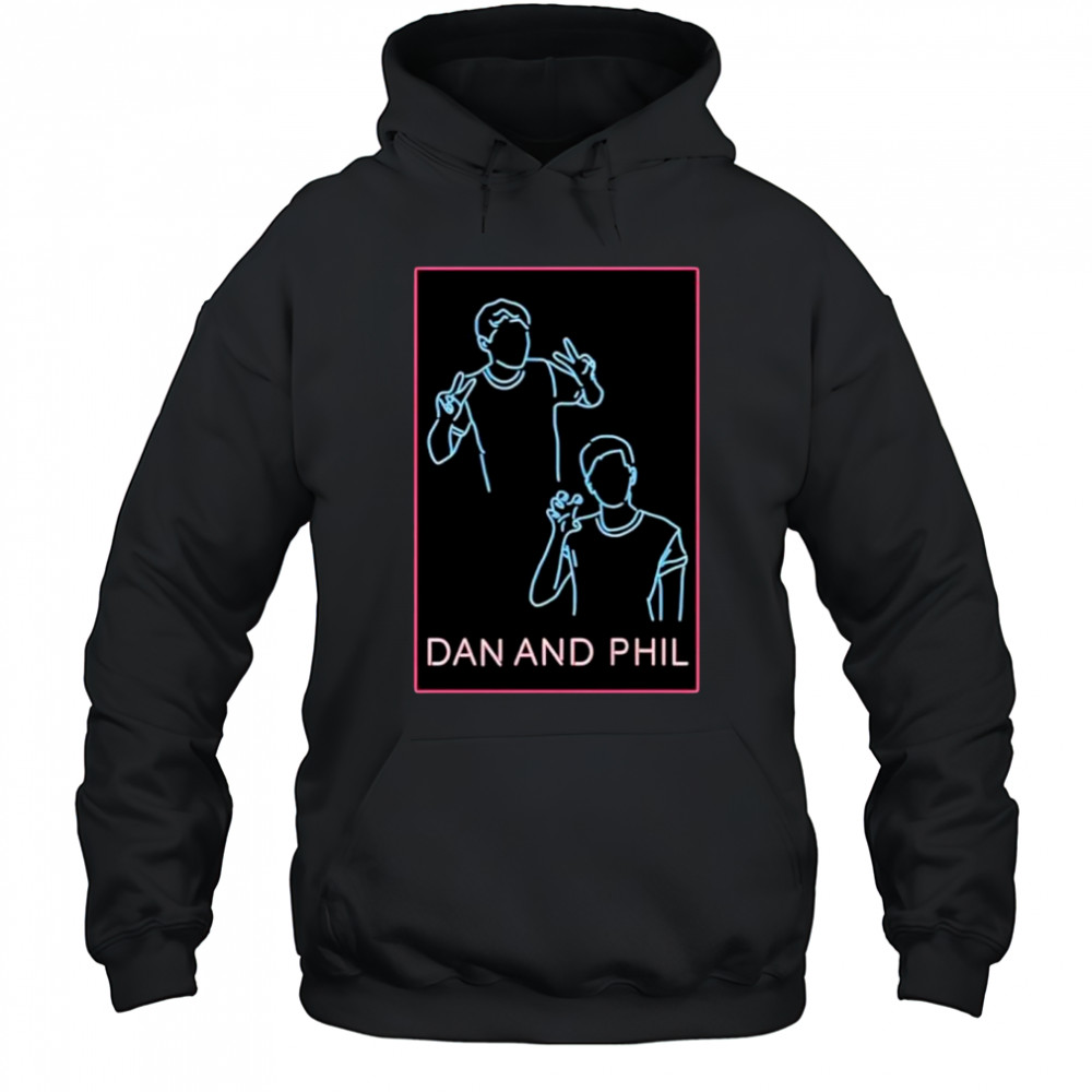 Dan and phil neon shirt Hoodie