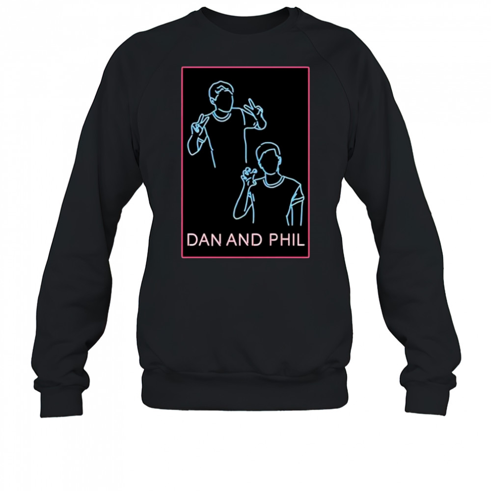 Dan and phil neon shirt Sweatshirt