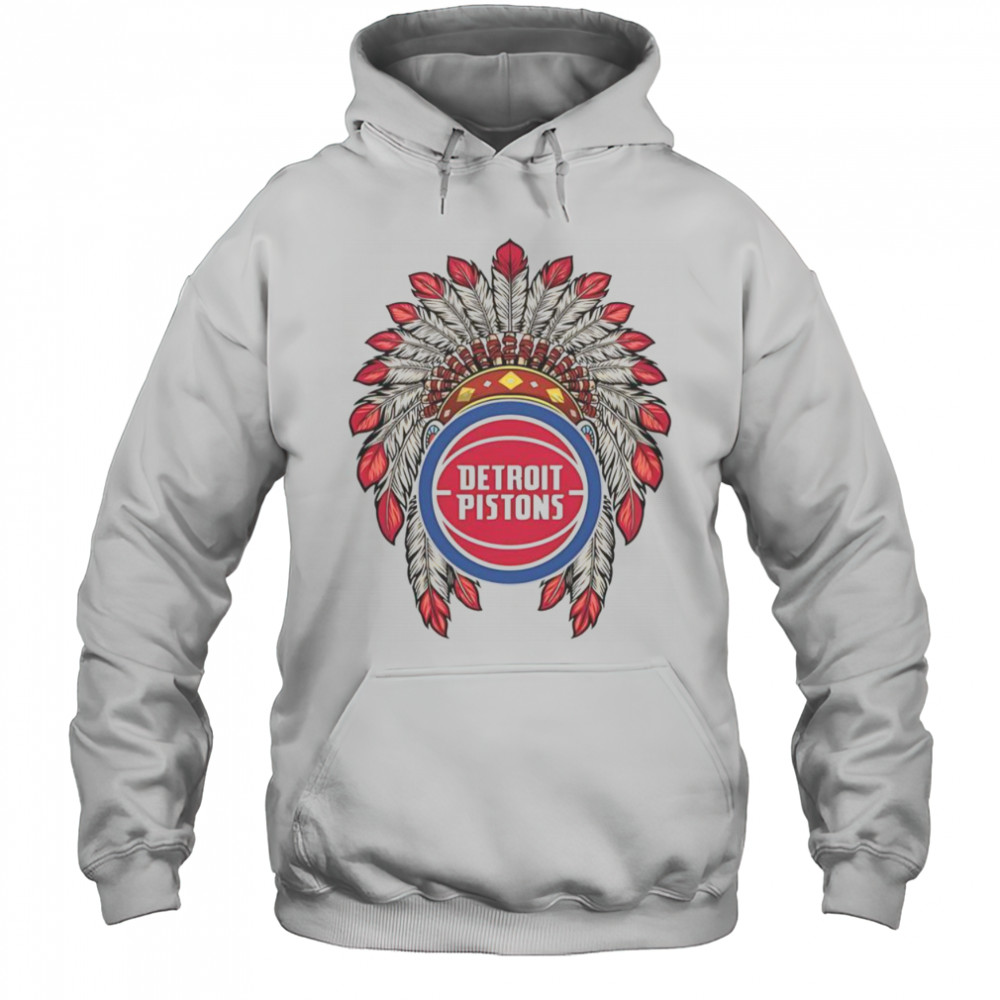 Detroit Pistons Native American Logo T-Shirt Hoodie