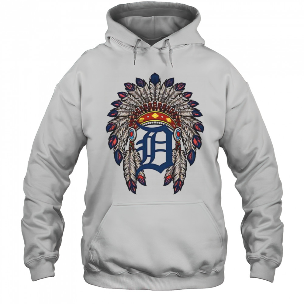 Detroit Tigers Native American Logo T-Shirt Hoodie