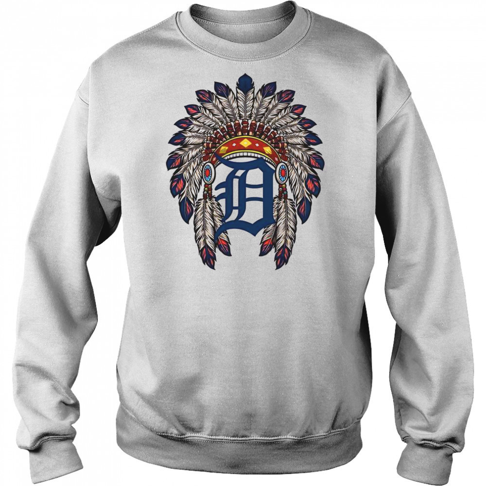 Detroit Tigers Native American Logo T-Shirt Hoodie
