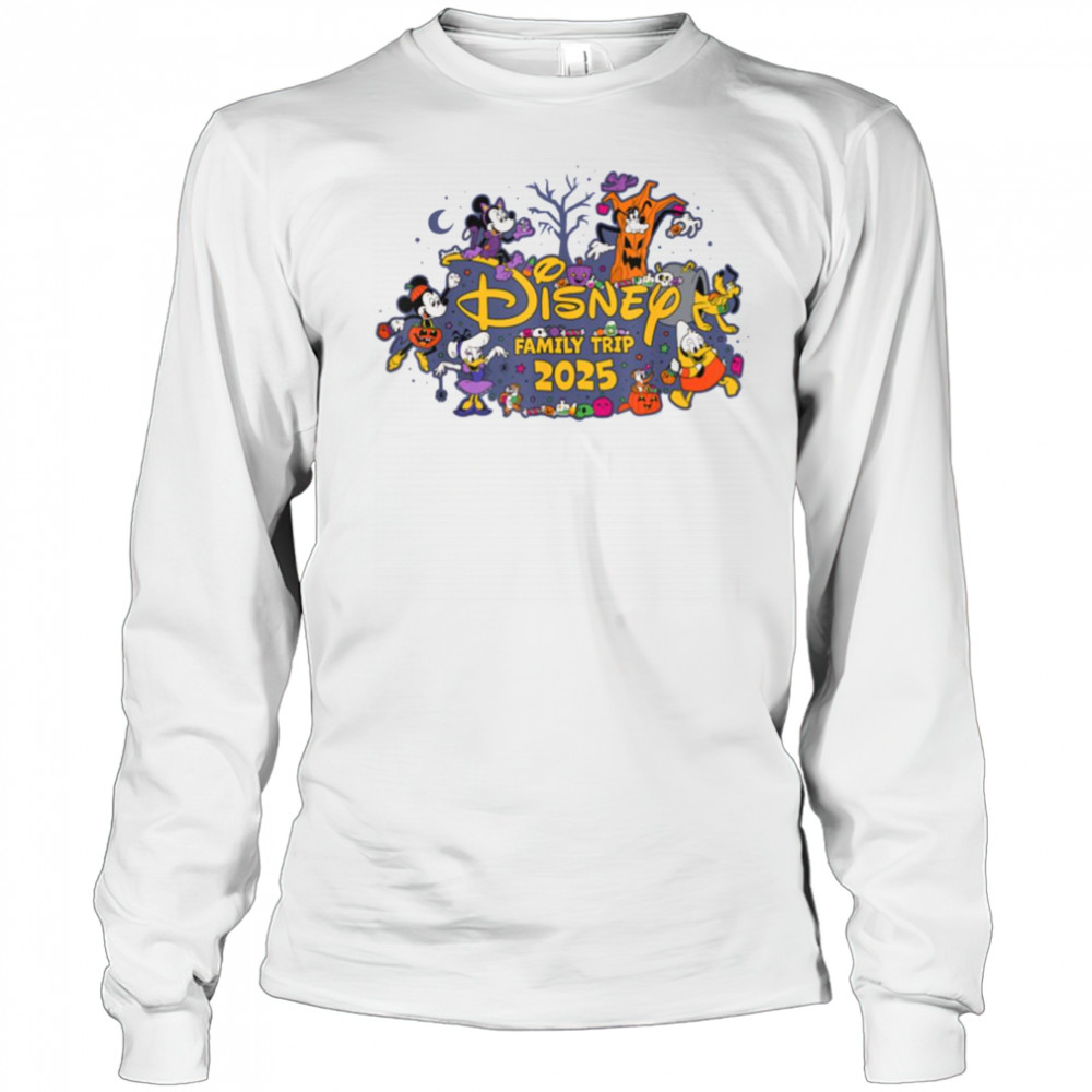 Disney Halloween Family Trip 2025 Mickey & Pals Matching T Shirt Long Sleeved