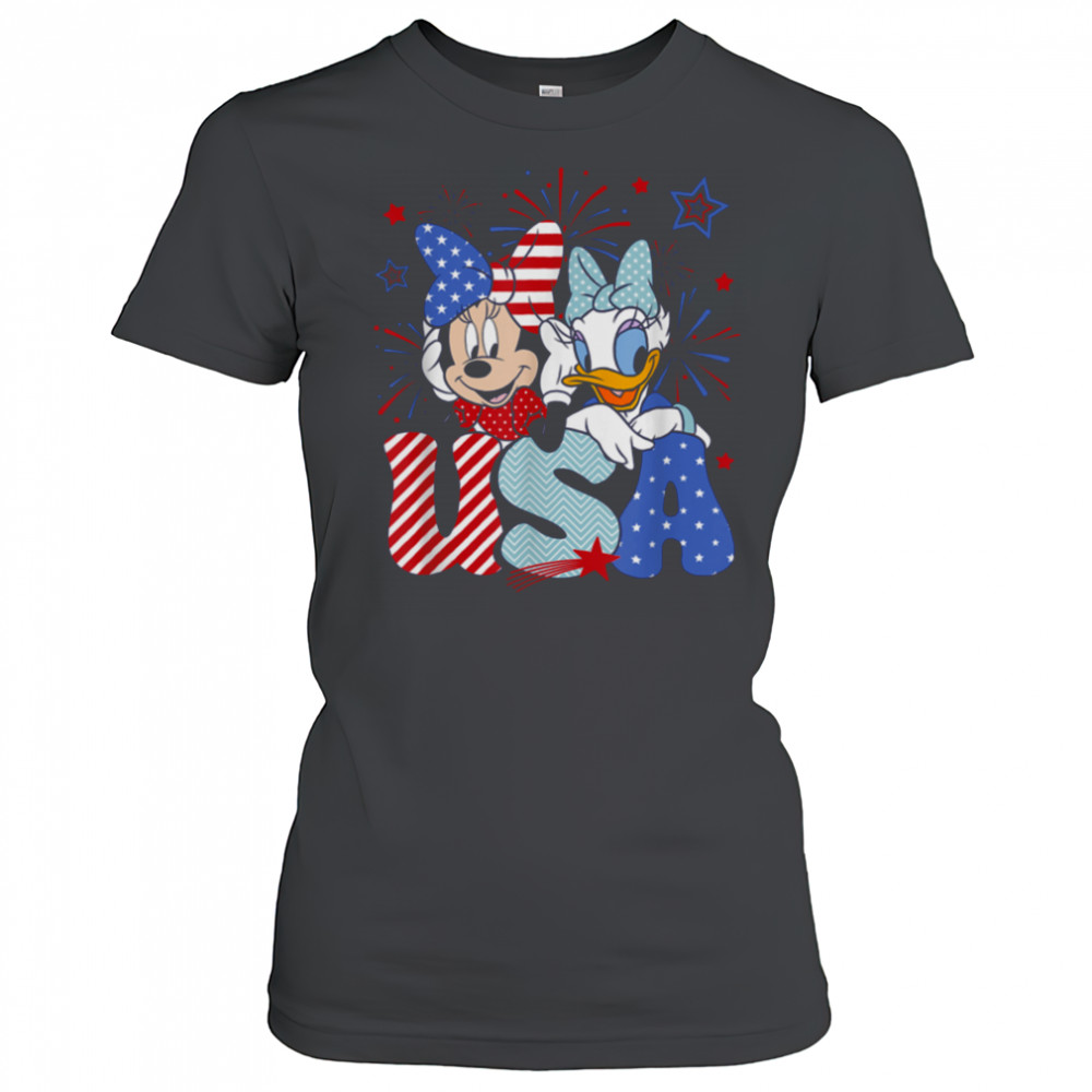 Disney Mickey & Friends 4th Of July USA Minnie & Daisy Retro T Shirt Women's T-shirt