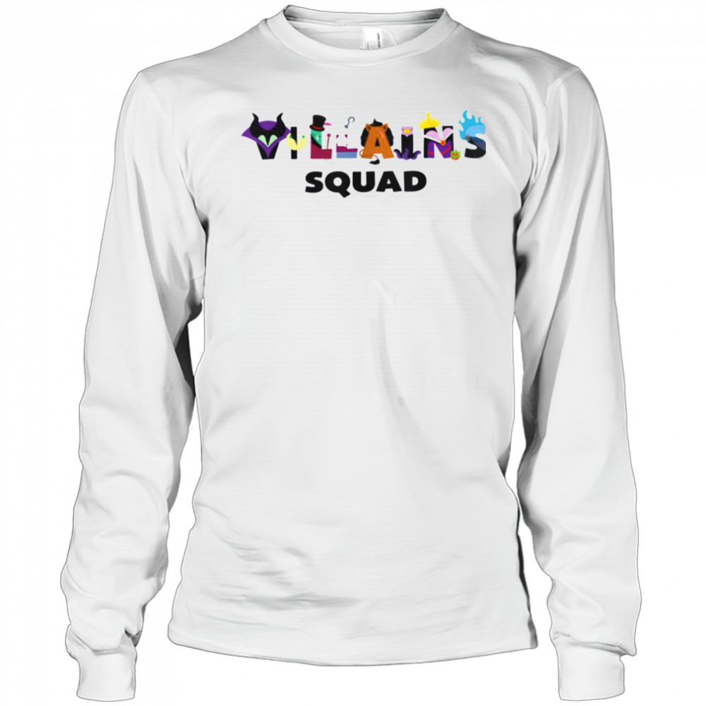 Disney Villains Squad Character Letters Trip Matching T Shirt Long Sleeved