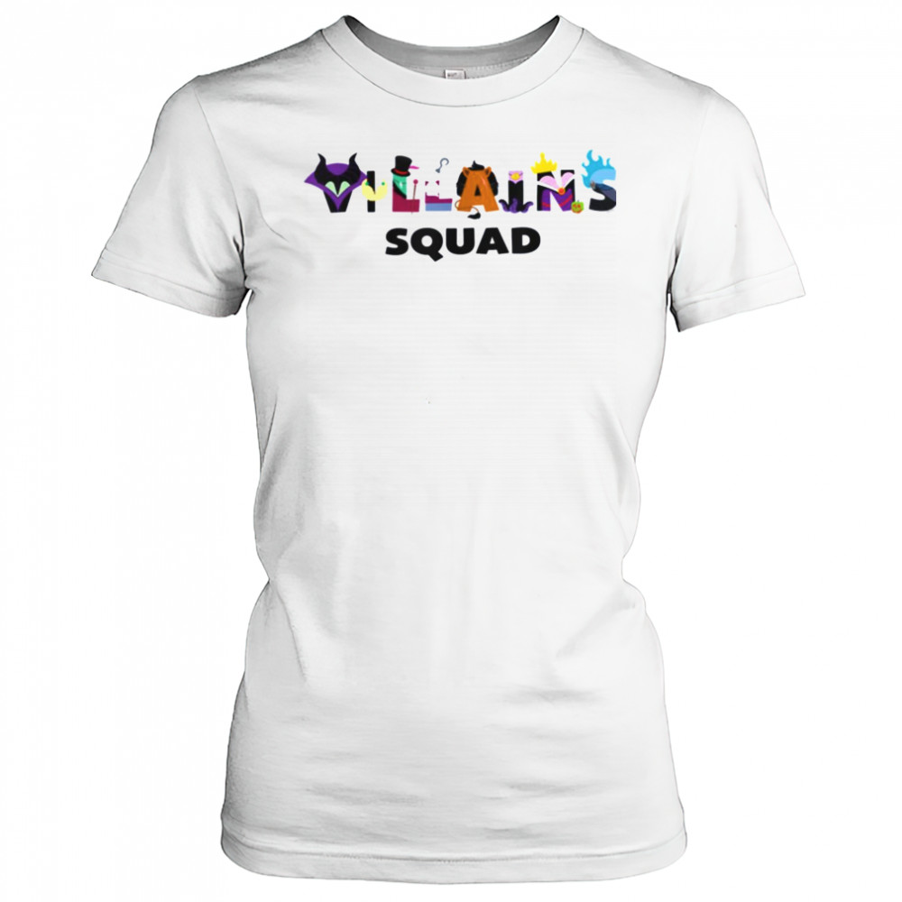 Disney Villains Squad Character Letters Trip Matching T Shirt Women's T-shirt