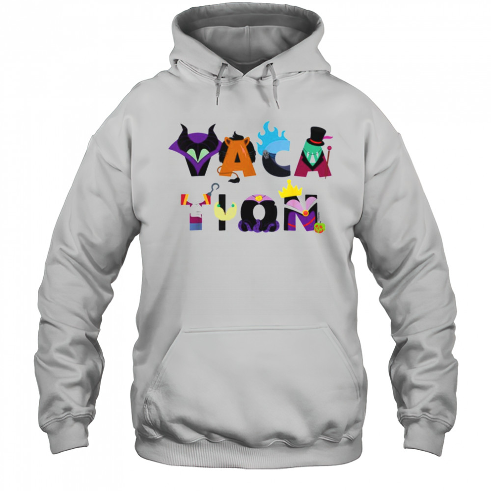 Disney Villains Vacation Big Character Letters Disney Trip T Shirt Hoodie
