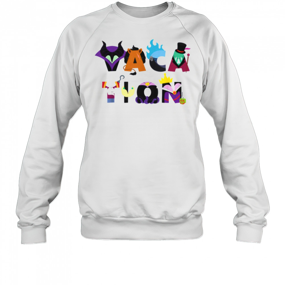 Disney Villains Vacation Big Character Letters Disney Trip T Shirt Sweatshirt