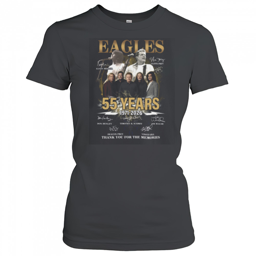 Eagles 55 Years 1971 2026 Signature Thank You For The Memories T Shirt Women's T-shirt