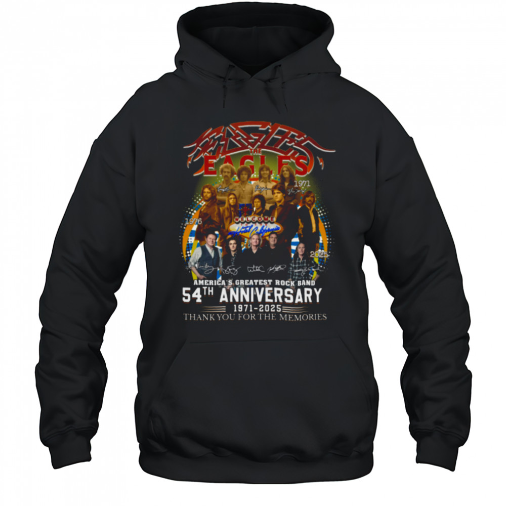 Eagles Rock Band 54th Anniversary 1971 2025 Thank You For The Memories T Shirt Hoodie