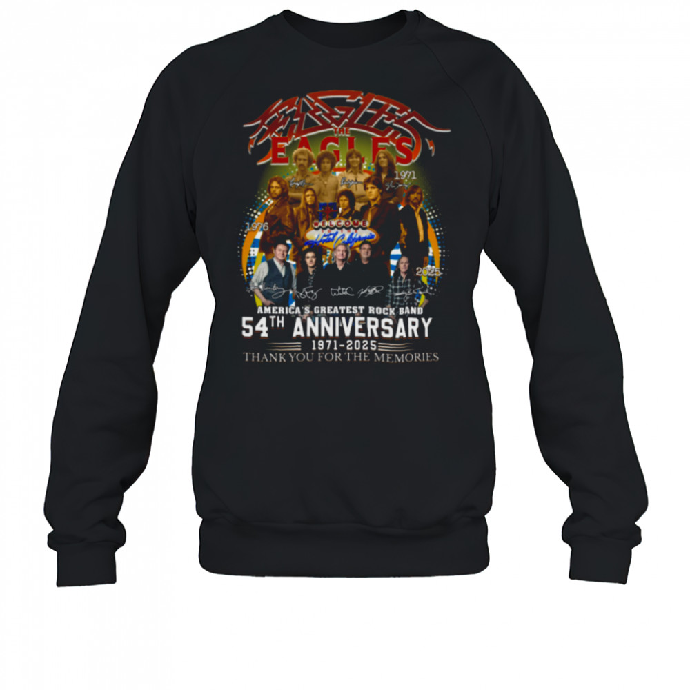 Eagles Rock Band 54th Anniversary 1971 2025 Thank You For The Memories T Shirt Sweatshirt