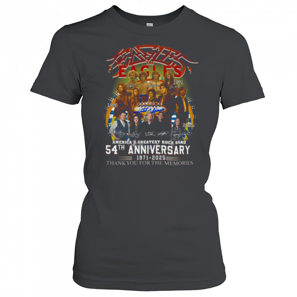 Eagles Rock Band 54th Anniversary 1971 2025 Thank You For The Memories T Shirt Women's T-shirt