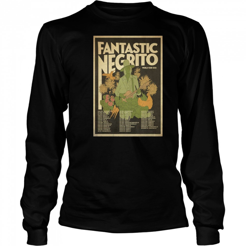 Fantastic Negrito World Tour 2025 Poster T-Shirt Long Sleeved