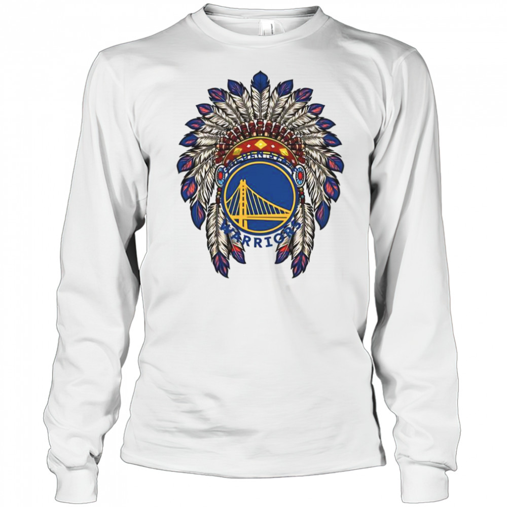 Golden State Warriors Native American Logo T-Shirt Long Sleeved