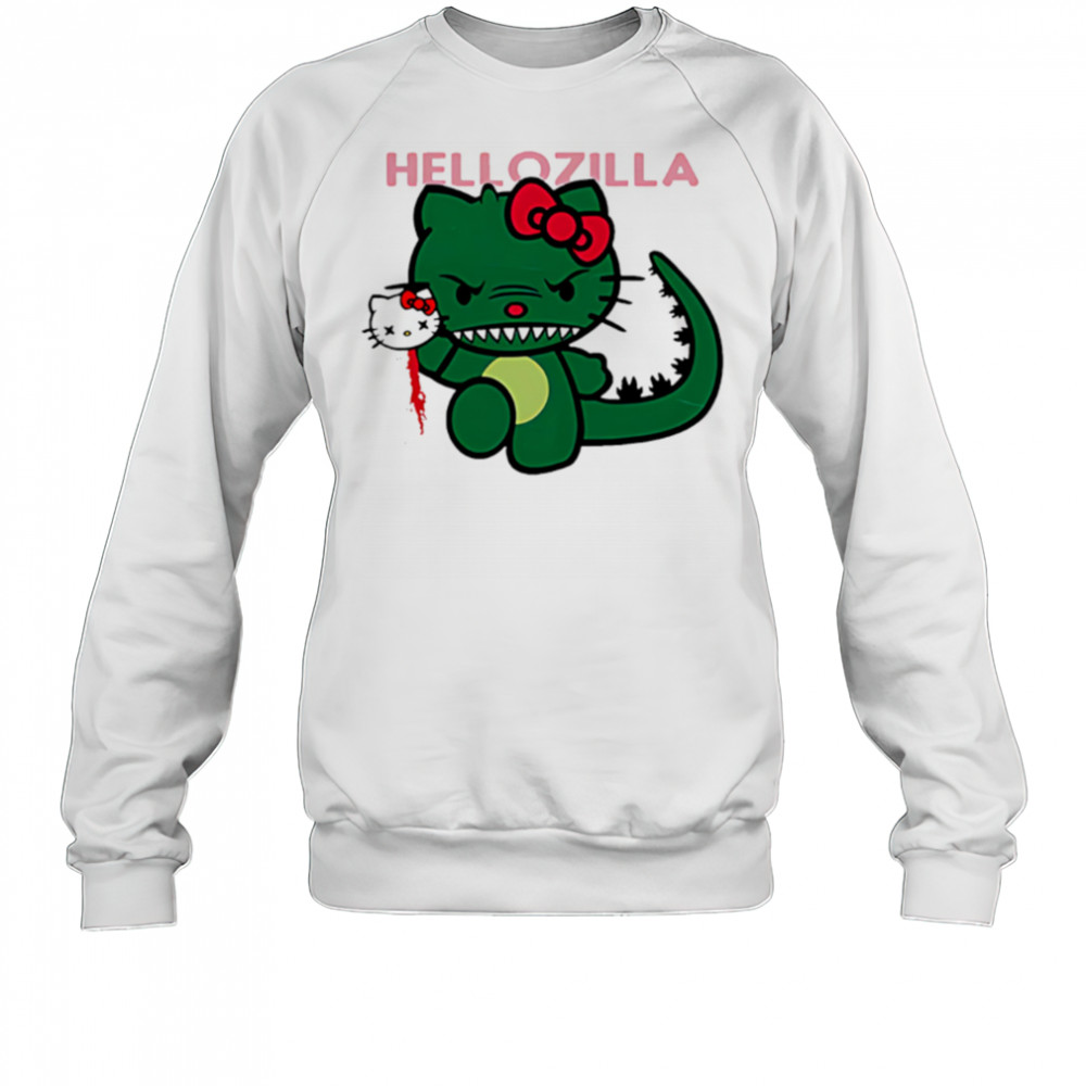 Hellozilla hello kitty godzilla shirt Sweatshirt