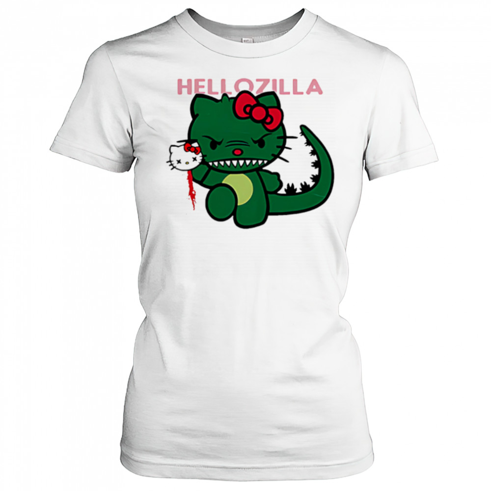 Hellozilla hello kitty godzilla shirt Women's T-shirt