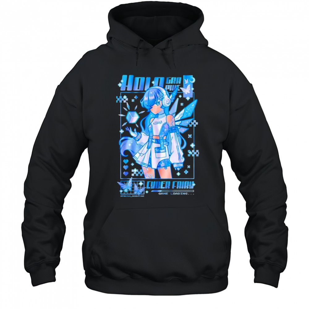 Holographic Cyber Fairy Game Loading shirt Hoodie