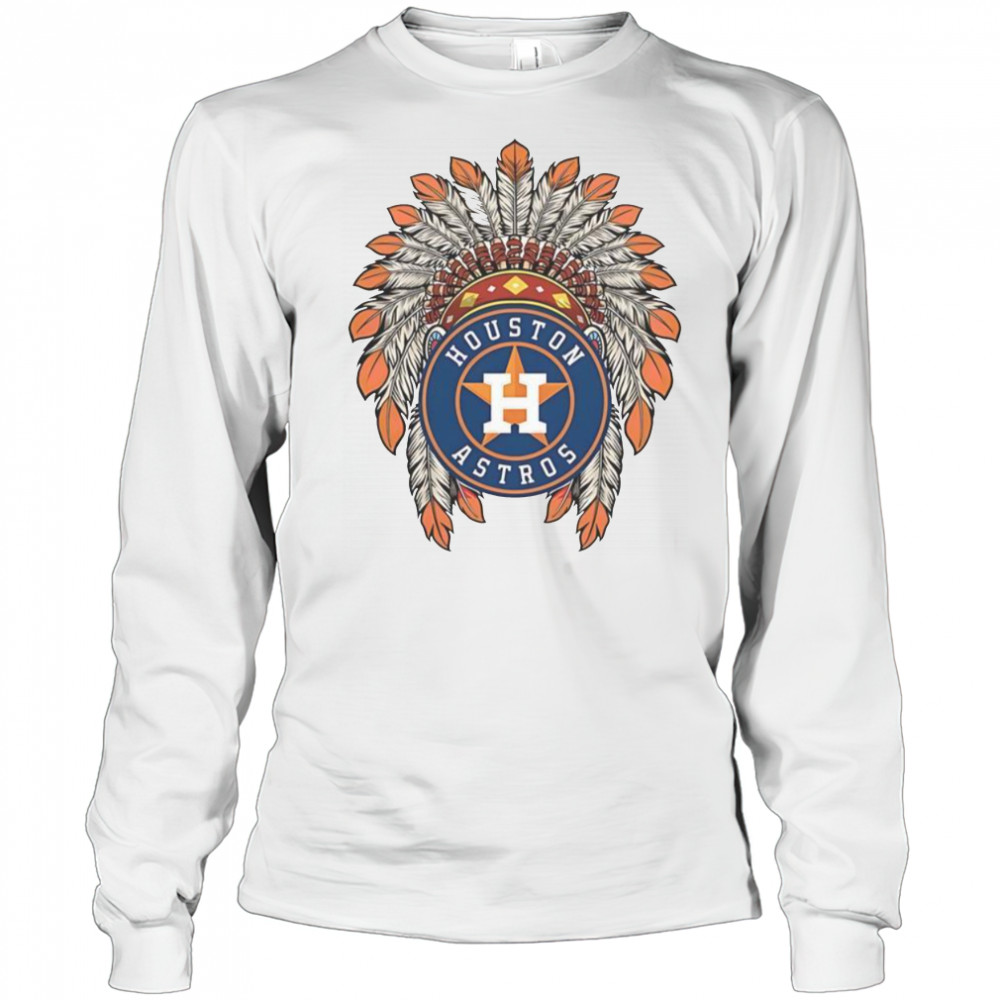 Houston Astros Native American Logo T-Shirt Long Sleeved