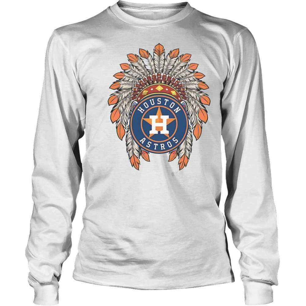 Houston Astros Native American Logo T-Shirt Long Sleeved