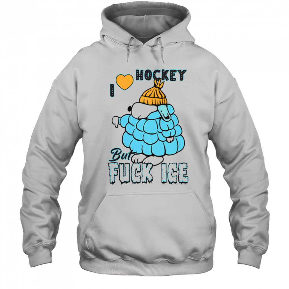 I Love Hockey Ivory Snoopy T-Shirt Hoodie
