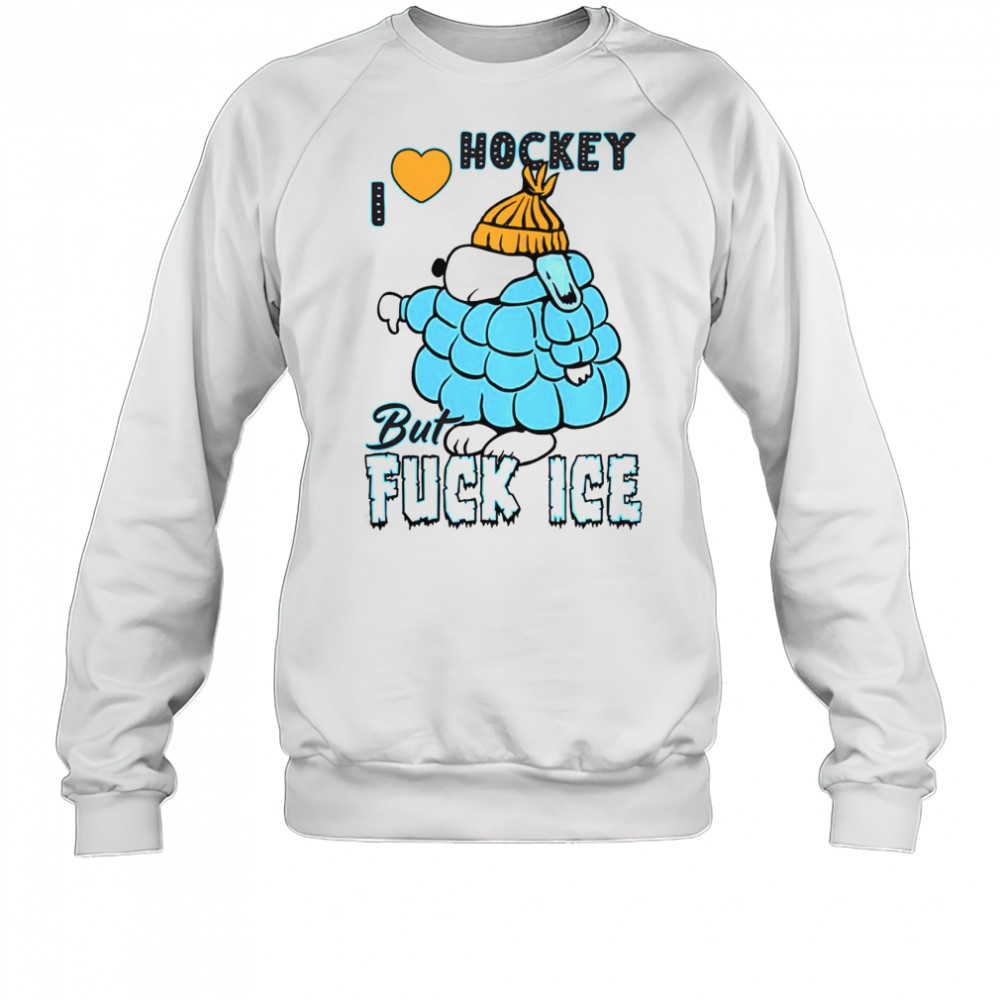 I Love Hockey Ivory Snoopy T-Shirt Sweatshirt