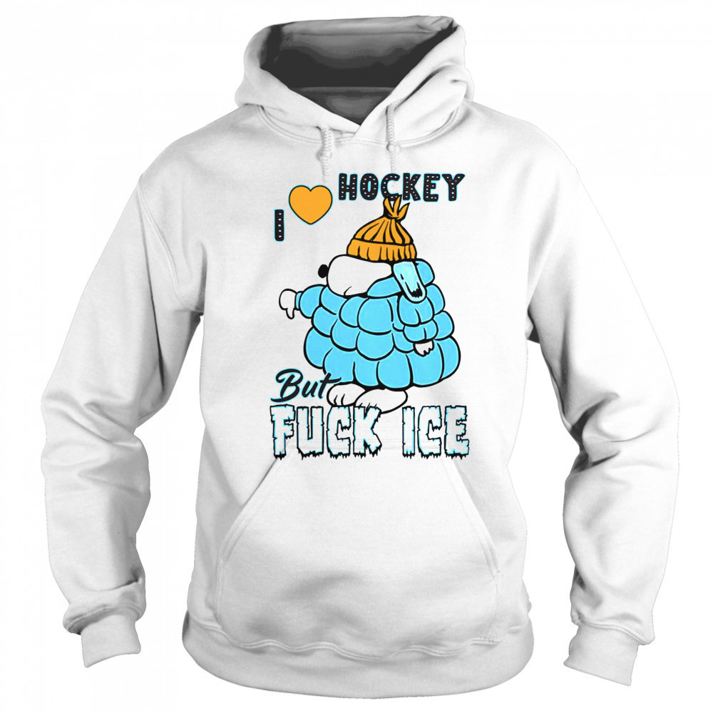I Love Hockey Ivory Snoopy T-Shirt Sweatshirt