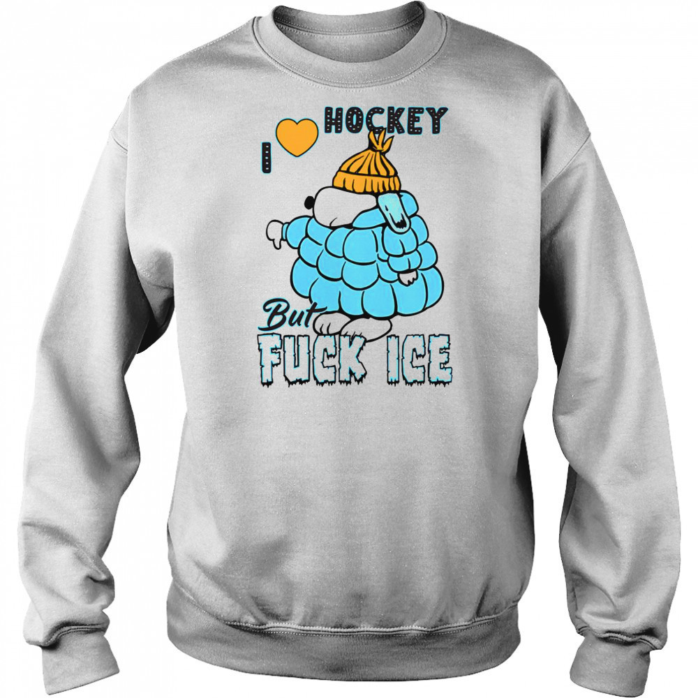I Love Hockey Ivory Snoopy T-Shirt Hoodie