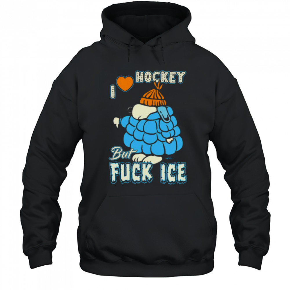 I Love Hockey Snoopy Shirt Hoodie