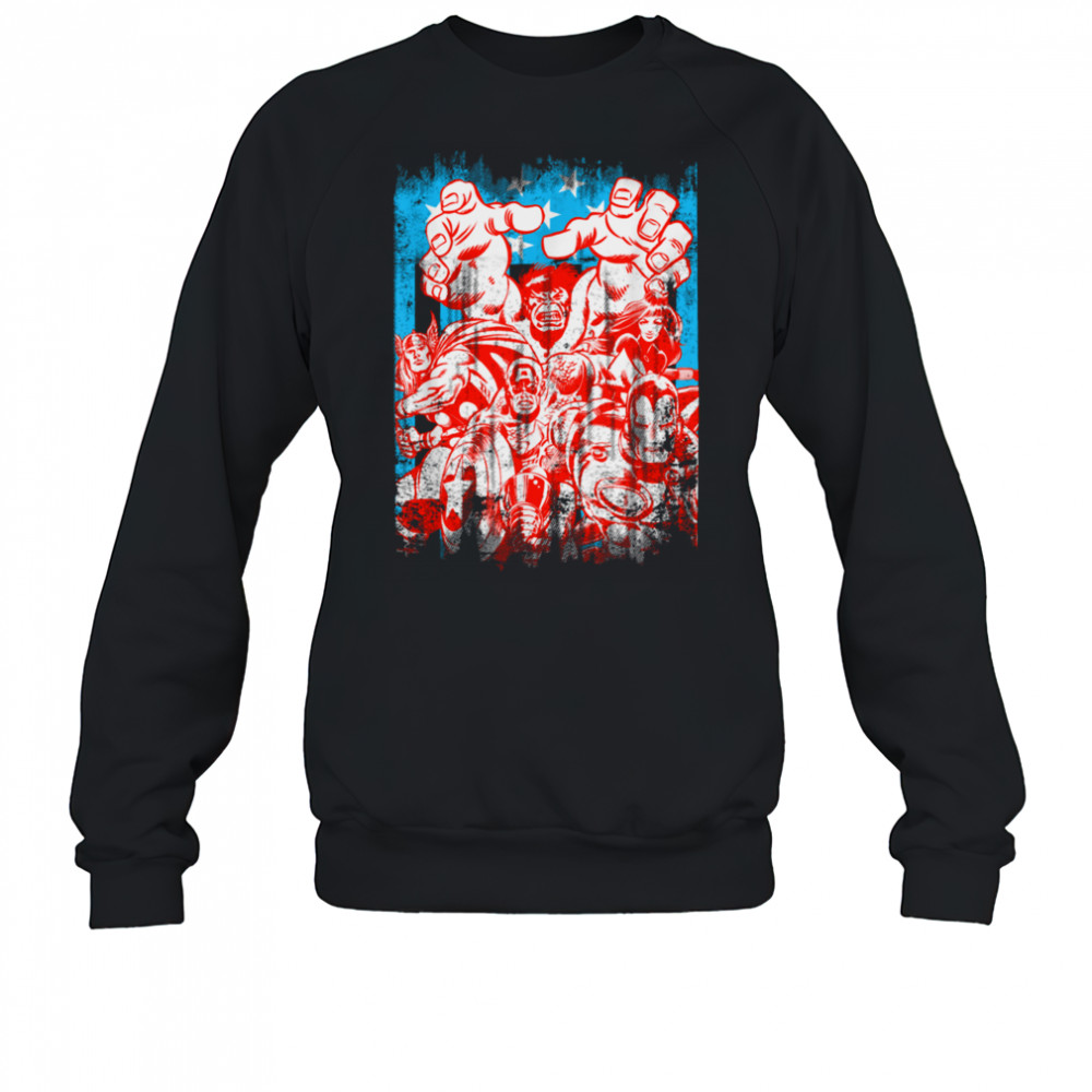 Marvel Comics Retro Classic 4th Of July Distressed Poster T Shirt Sweatshirt
