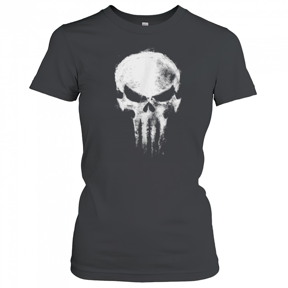 Marvel Daredevil Born Again The Punisher Grunge Style Skull T Shirt Women's T-shirt