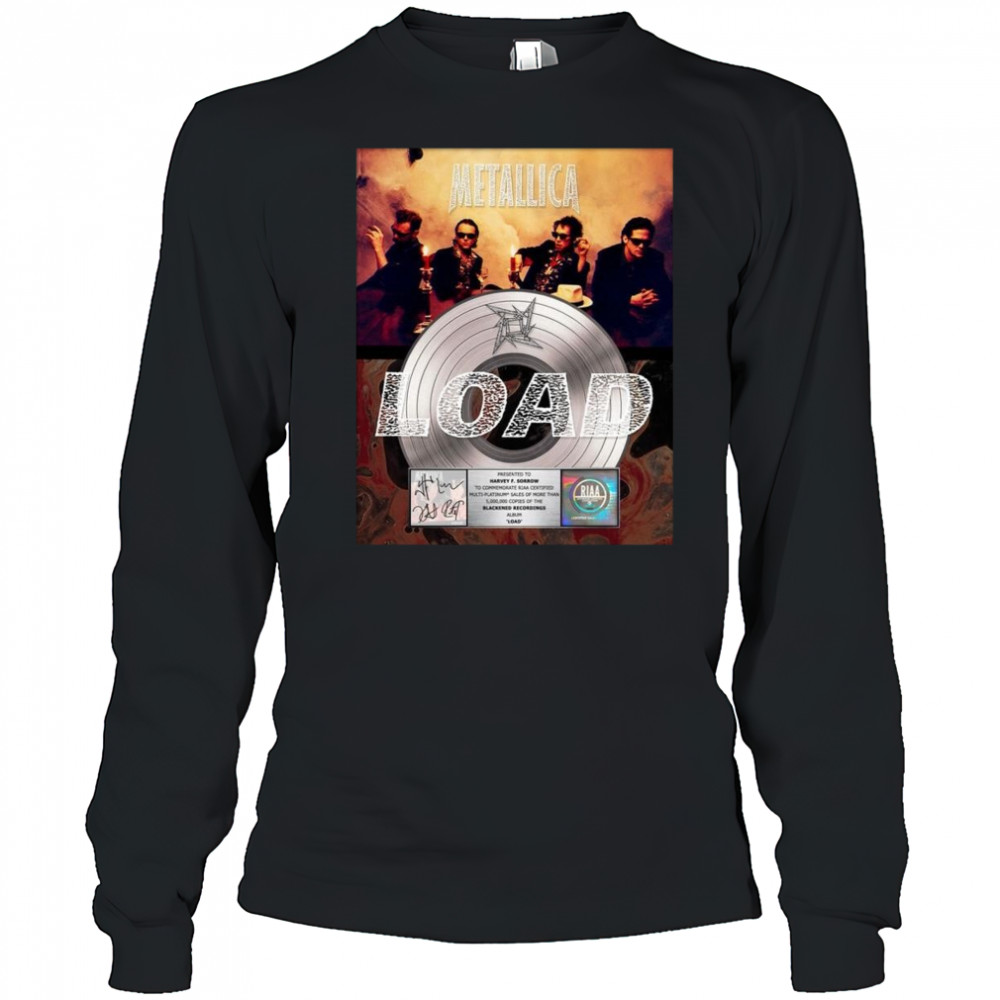 Metallica Load Platinum Award Plaque Signed Shirt Long Sleeved